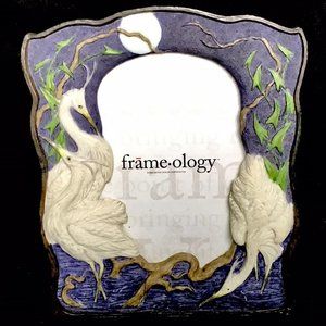 Frameology Cranes Dancing In The Moonlight Picture Frame 5x7” Glass & Resin 3D